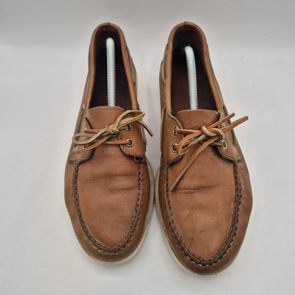 Sperry Top-Sider Shoes Mens Size 11.5 Brown Leather Boat Deck Casual Moc‎ Toe